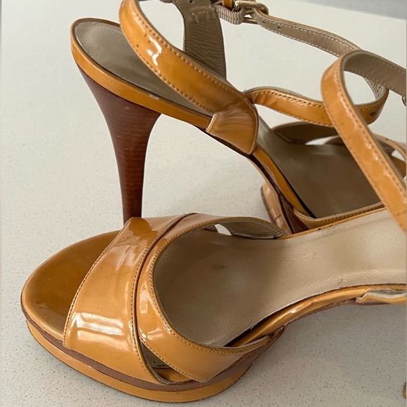 Stuart Wietzman Tan Leather Platform High Heel Size 8.5 - Picture 5 of 11